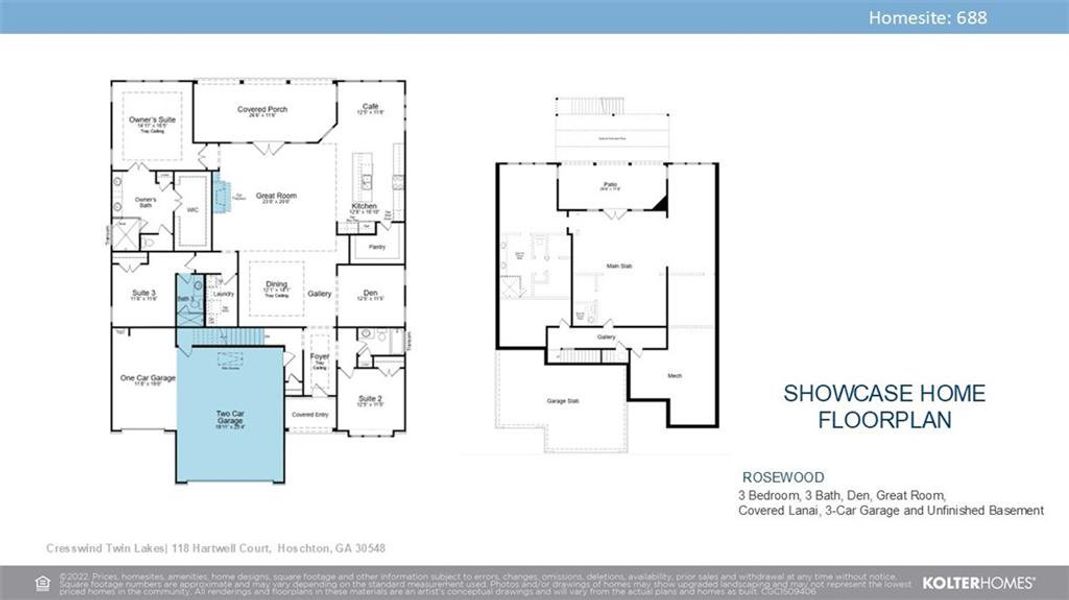 2D floor plan layout of this home in Cresswind Georgia at Twin Lakes, Hoschton, GA (Image 2). 2D floor plan layout of this home in Cresswind Georgia at Twin Lakes, Hoschton, GA (Image 2).