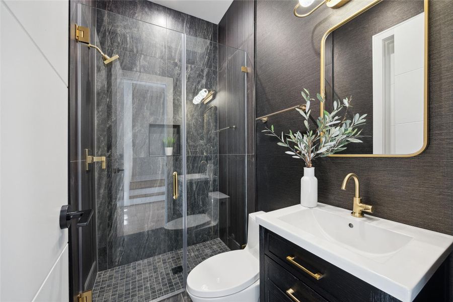 Furnished interior view inside a new home in , West University Place (Image 12).