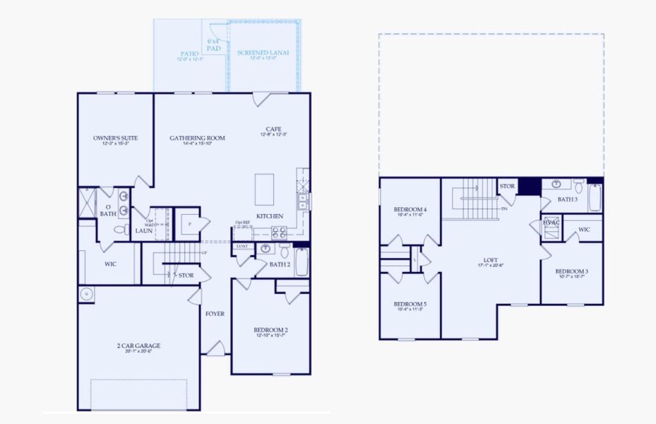 2D floor plan layout of this home in Heartwood, Richmond Hill, GA (Image 3).