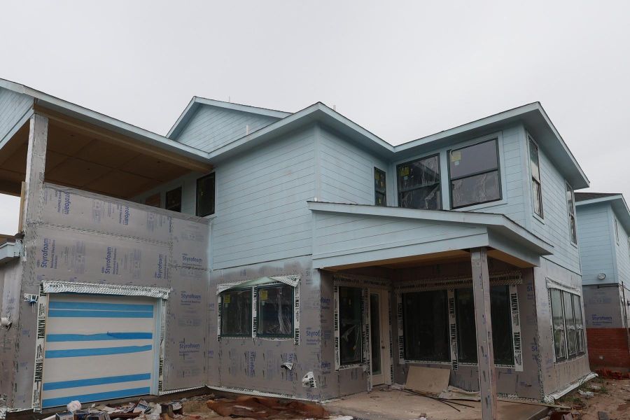 In-progress construction of a new home in Easthaven at Bridgeland Central - Vision Collection, Cypress, TX (Image 6). In-progress construction of a new home in Easthaven at Bridgeland Central - Vision Collection, Cypress, TX (Image 6).