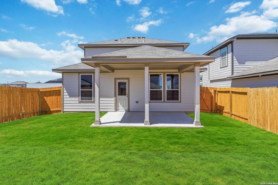 Exterior details and patio area of a home in Katzer Ranch, Converse (Image 3). Exterior details and patio area of a home in Katzer Ranch, Converse (Image 3).