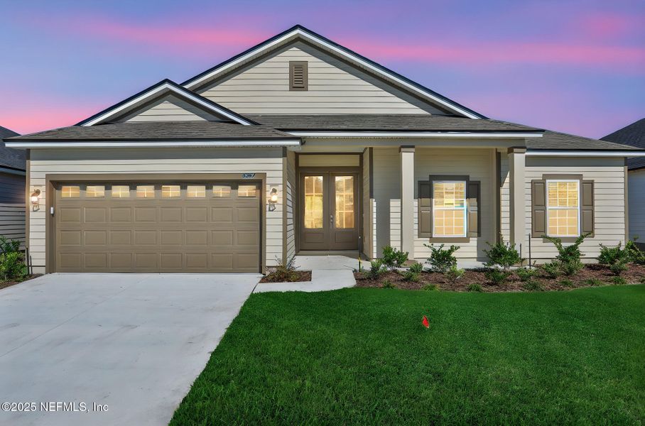 Front exterior of a new home in Hyland Trail, Green Cove Springs, FL, highlighting curb appeal (Image 22).