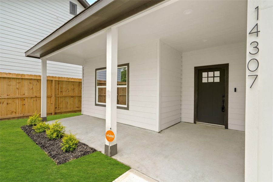 Front Entry Covered from the elements