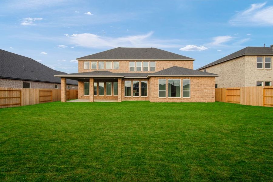 Exterior details and patio area of a home in Avalon at Friendswood 70s, Friendswood (Image 4).