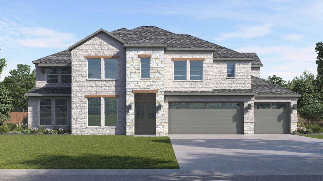 Representative exterior photo of a completed home built from the Portofino by D.R. Horton in Friendswood Trails 70' Homesites, Friendswood, TX (Image 31).