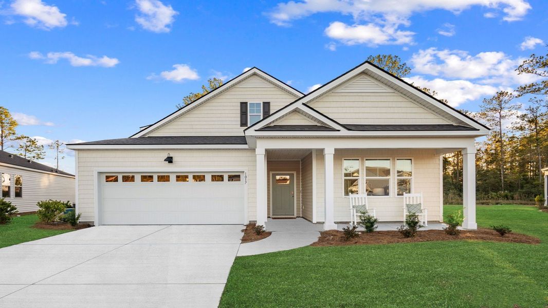 Representative exterior photo of a completed home built from the Cantey-exp by D.R. Horton in The Lakes at North Glynn, Brunswick, GA (Image 2).
