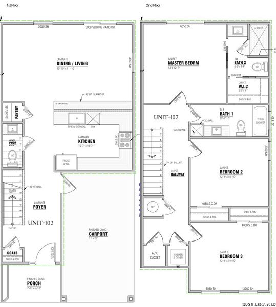 2D floor plan layout of this home in , San Antonio, TX (Image 3).