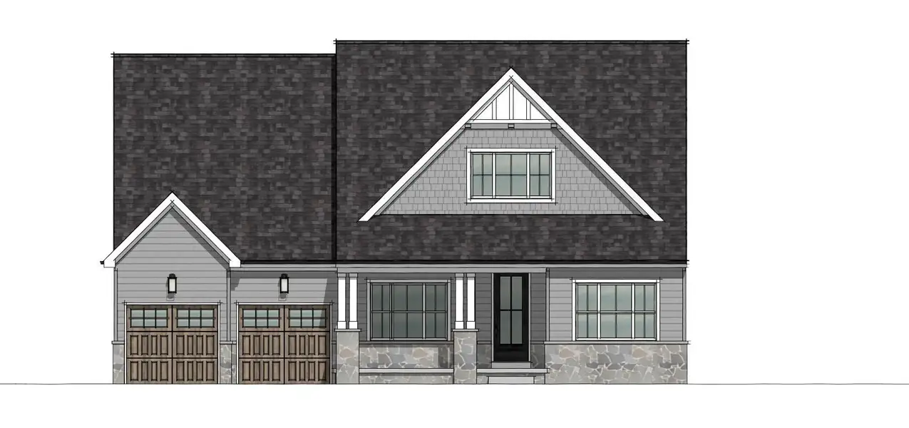 Representative rendering of the exterior for the Berkeley by Keystone Custom Homes (Image 7). Representative rendering of the exterior for the Berkeley by Keystone Custom Homes (Image 7).