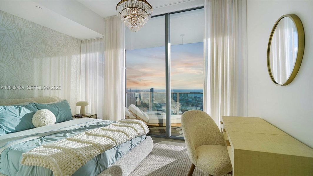 Furnished interior view inside a new home in , Miami Beach (Image 40). Furnished interior view inside a new home in , Miami Beach (Image 40).