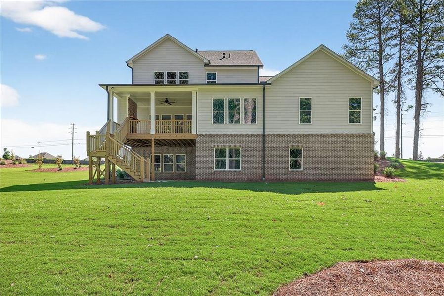 Front exterior of a new home in , Cumming, GA, highlighting curb appeal (Image 36).