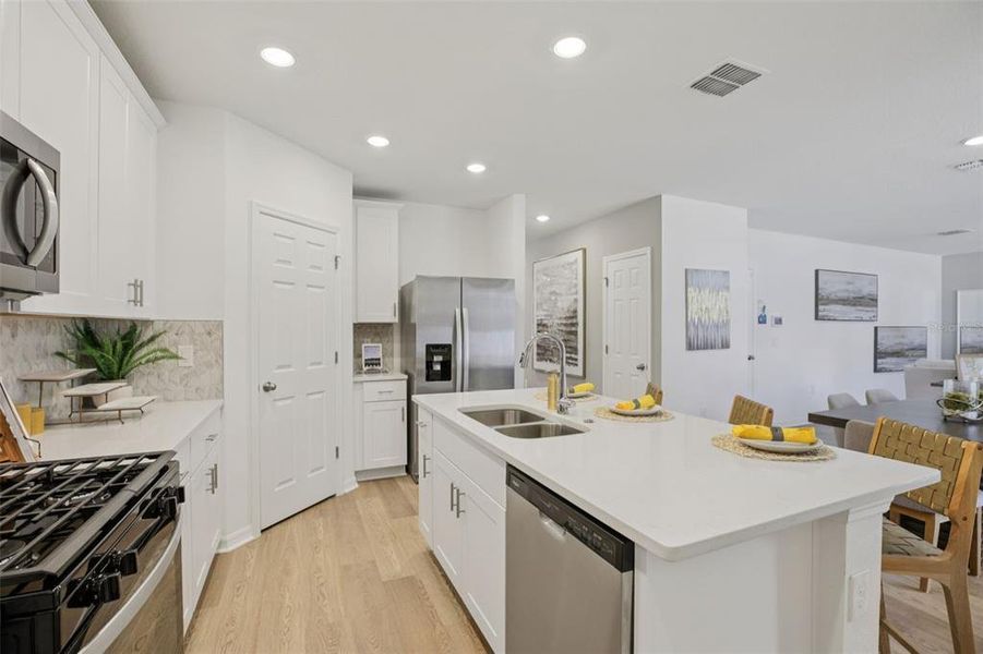 Furnished interior view inside a new home in Fox Pointe at Rivers Edge, Leesburg (Image 16).