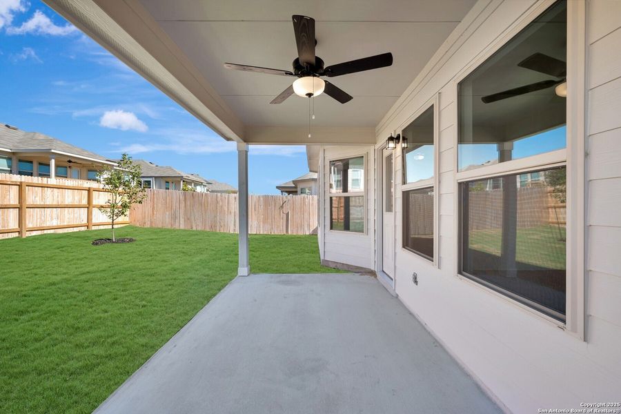 Exterior details and patio area of a home in Greenspoint Heights, Seguin (Image 3). Exterior details and patio area of a home in Greenspoint Heights, Seguin (Image 3).