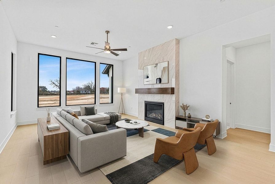 Furnished interior view inside a new home in Hilltop Ranch, Leander (Image 8).