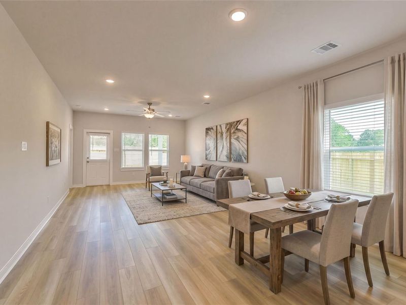 Furnished interior view inside a new home in Caney Creek Place, Conroe (Image 17).