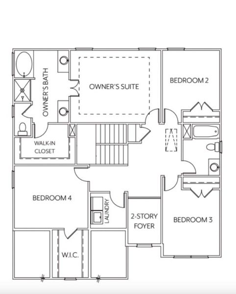 2D floor plan layout of this home in Hellen Valley, Braselton, GA (Image 2).