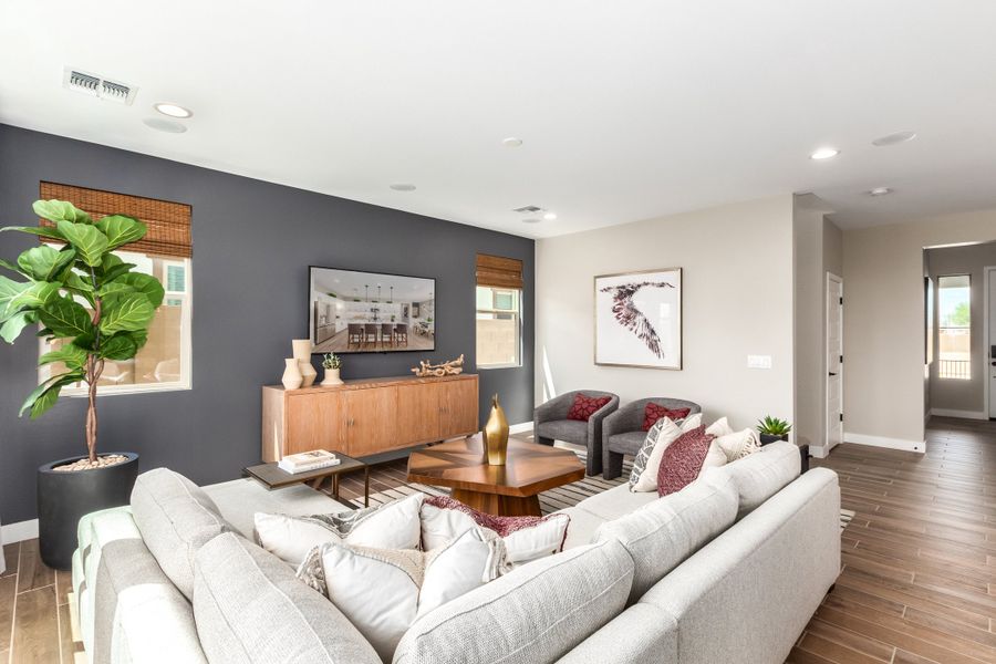 Representative furnished interior of a home built from the 40R3 by Taylor Morrison in Rancho Mercado, Surprise (Image 10).
