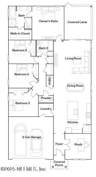2D floor plan layout of this home in Silver Falls Single Family at SilverLeaf: Silver Falls 50s at SilverLeaf, St. Johns, FL (Image 3). 2D floor plan layout of this home in Silver Falls Single Family at SilverLeaf: Silver Falls 50s at SilverLeaf, St. Johns, FL (Image 3).