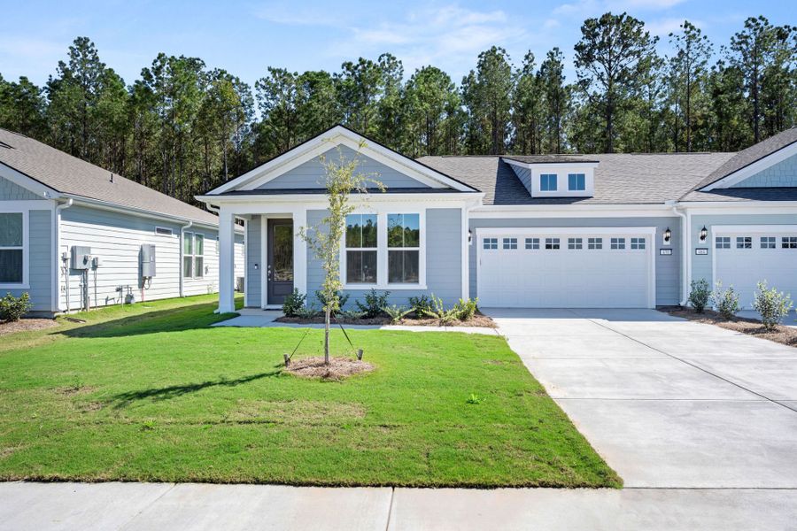 Exterior details and patio area of a home in Sun City Hilton Head, Bluffton (Image 2).