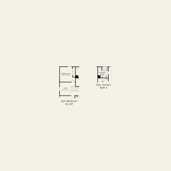2D floor plan layout for the Austin by Pulte Homes in The Retreat at Carolina Ridge, Harrisburg, NC (Image 4).