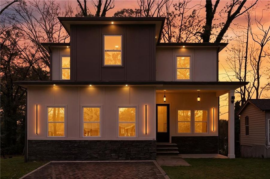 Front exterior of a new home in , Atlanta, GA, highlighting curb appeal (Image 21).
