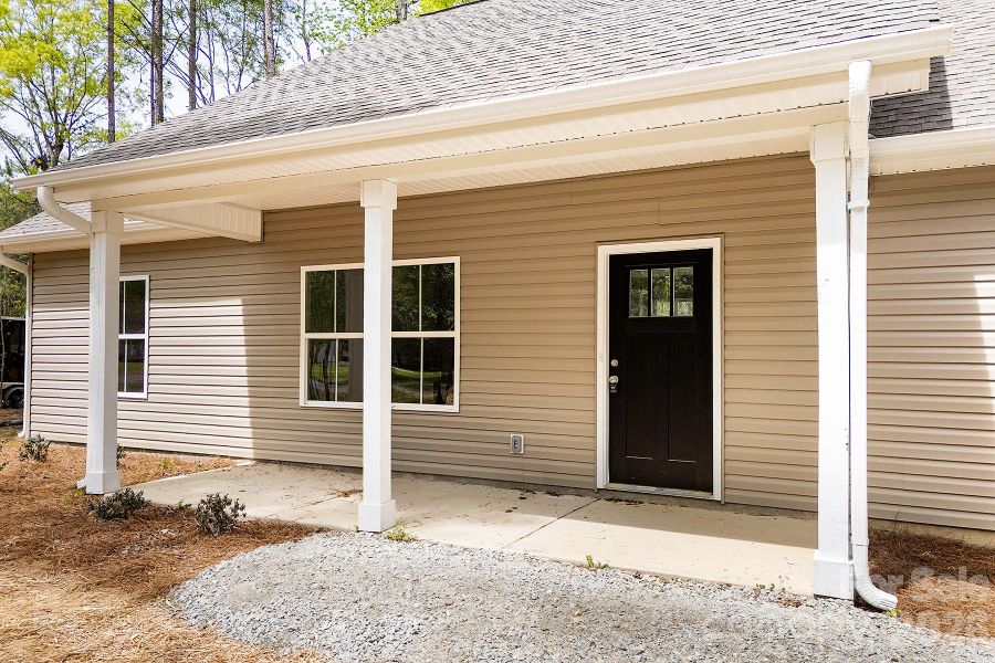 Covered front patio.