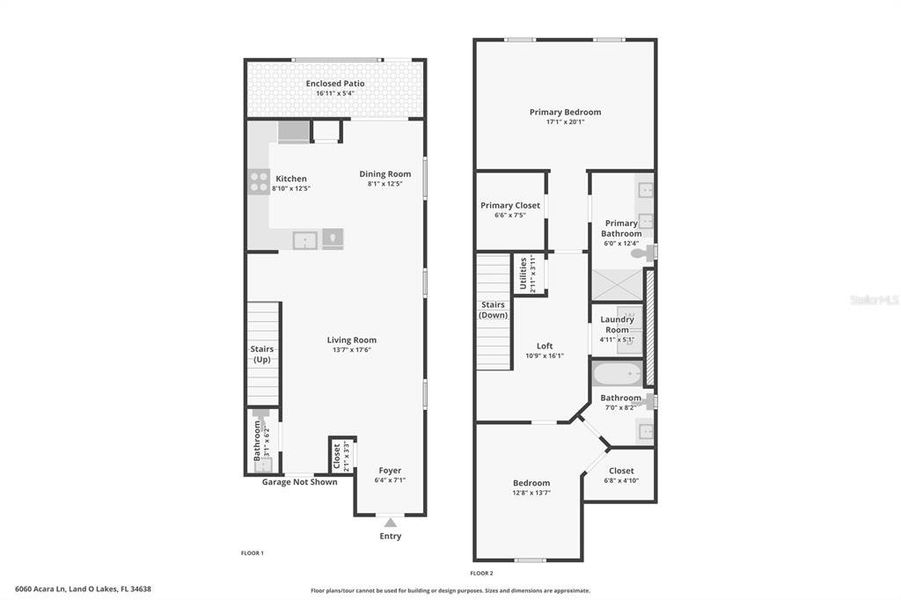 2D floor plan layout of this home in , Land O' Lakes, FL (Image 4).