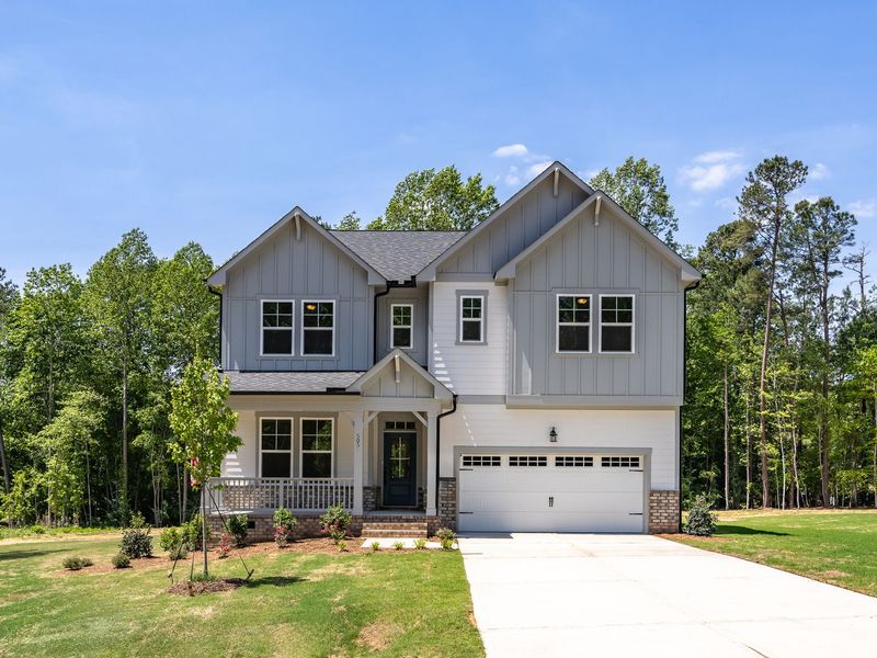 Representative exterior photo of a completed home built from the The Beech B by Davidson Homes LLC in Enclave at Belmont, Belmont, NC (Image 27). Representative exterior photo of a completed home built from the The Beech B by Davidson Homes LLC in Enclave at Belmont, Belmont, NC (Image 27).