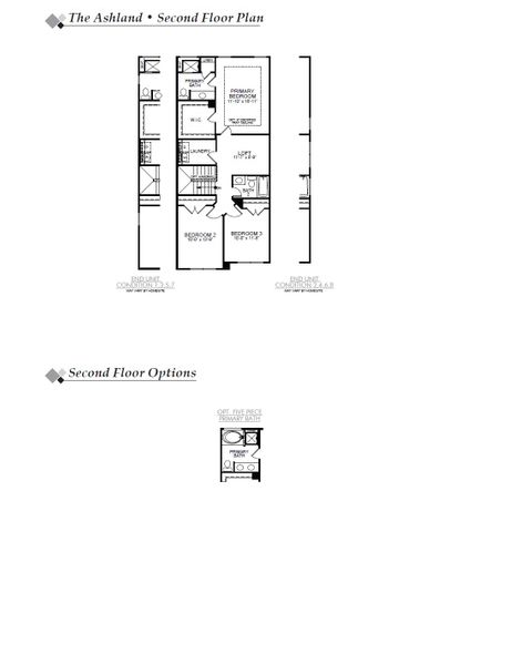 2D floor plan layout of this home in Blythe Mill Townhomes, Waxhaw, NC (Image 6).