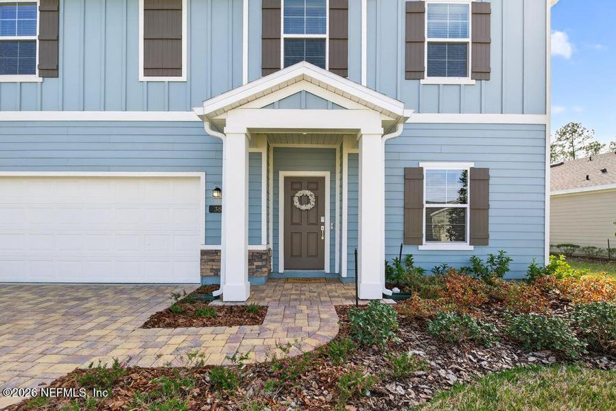 Exterior details and patio area of a home in Trailmark, St. Augustine (Image 3). Exterior details and patio area of a home in Trailmark, St. Augustine (Image 3).