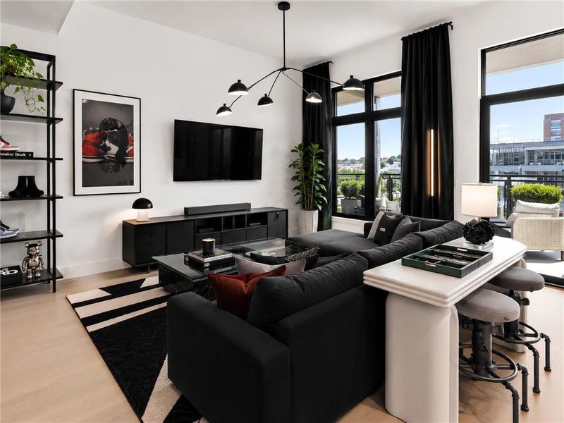 Furnished interior view inside a new home in , Atlanta (Image 23).