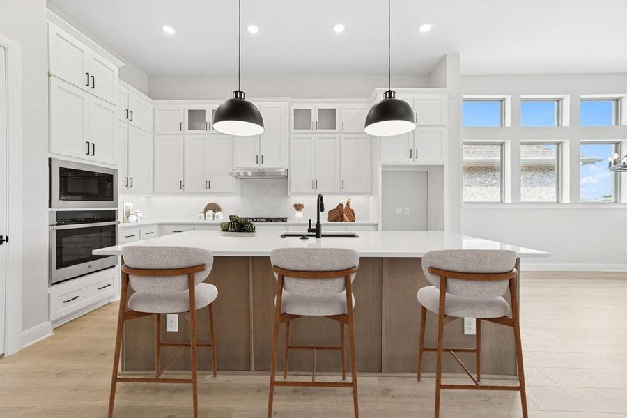 Furnished interior view inside a new home in Painted Tree - Classic Series, McKinney (Image 9). Furnished interior view inside a new home in Painted Tree - Classic Series, McKinney (Image 9).