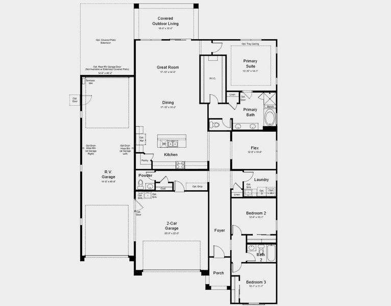 2D floor plan layout for the Embark by Taylor Morrison in Salero Journey, Phoenix, AZ (Image 3).