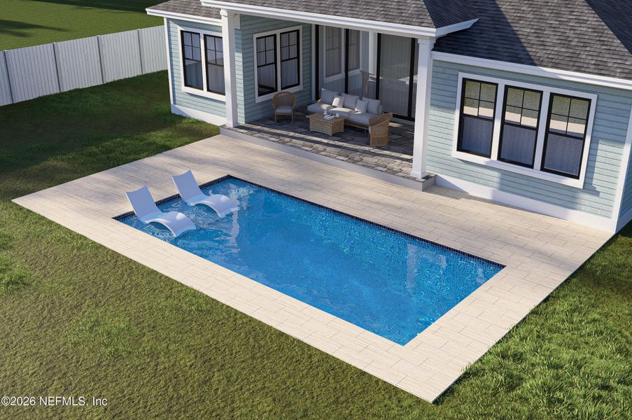 Exterior details and patio area of a home in , Neptune Beach (Image 4). Exterior details and patio area of a home in , Neptune Beach (Image 4).