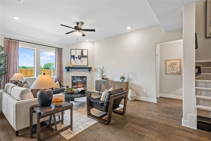 Beazer Homes Stark Farms Cascade Floorplan. This is not a photo of the actual home, but is a photo of the Cascade floorplan.