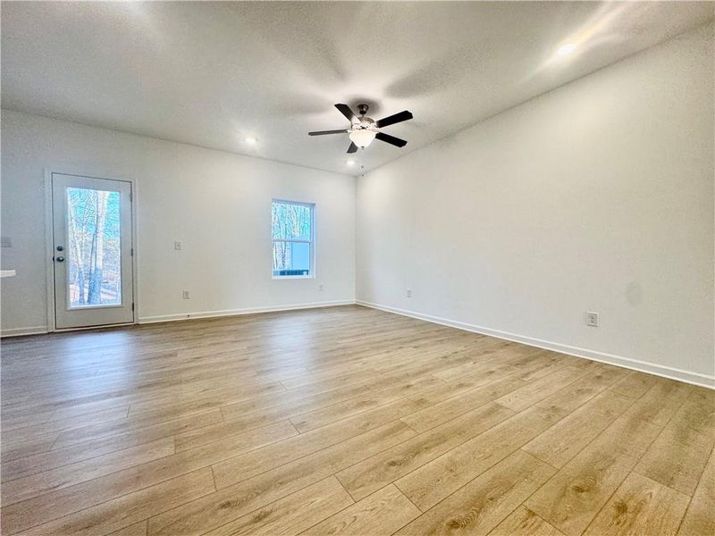 Spacious, unfurnished interior of a new home in Eastlyn Crossing, Flowery Branch (Image 21). Spacious, unfurnished interior of a new home in Eastlyn Crossing, Flowery Branch (Image 21).