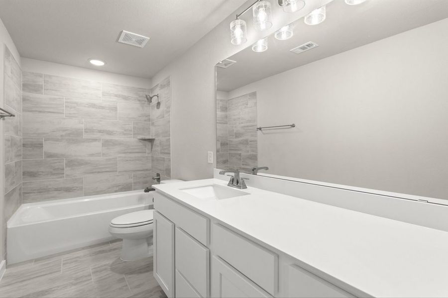 Representative furnished interior of a home built from the Sequoia II Harrington Trails Cornerstone I Series by Brohn Homes in Harrington Trails, New Caney (Image 13).