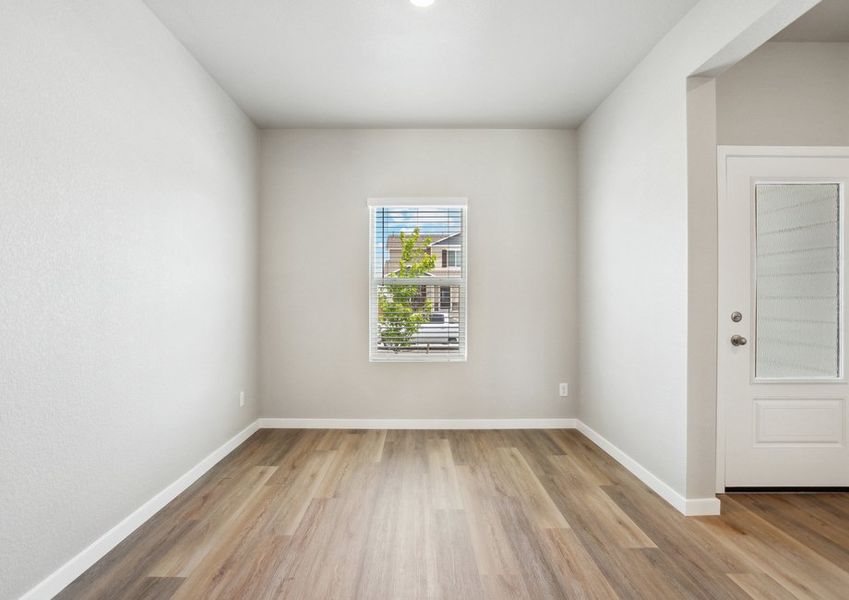 There is a dining room off the foyer.