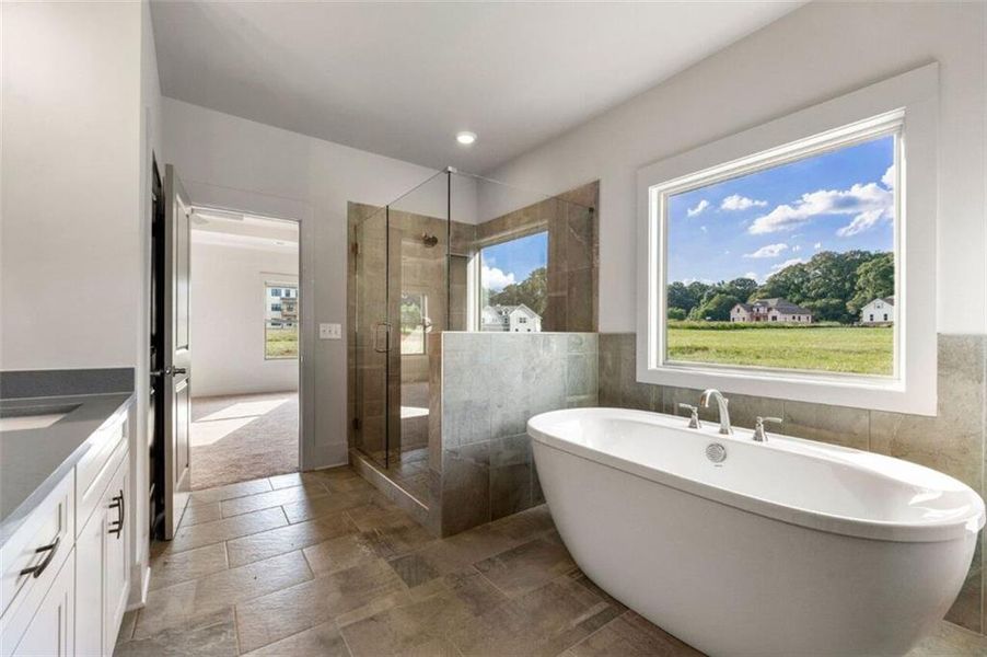 Furnished interior view inside a new home in SteepleChase, Hoschton (Image 7).