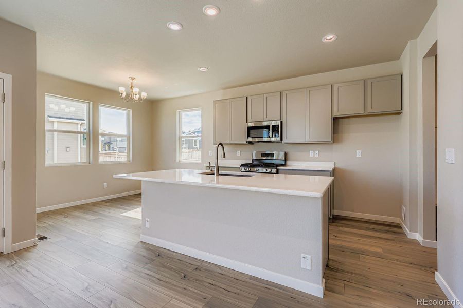 Furnished interior view inside a new home in Buffalo Highlands – Commerce City, Commerce City (Image 4). Furnished interior view inside a new home in Buffalo Highlands – Commerce City, Commerce City (Image 4).