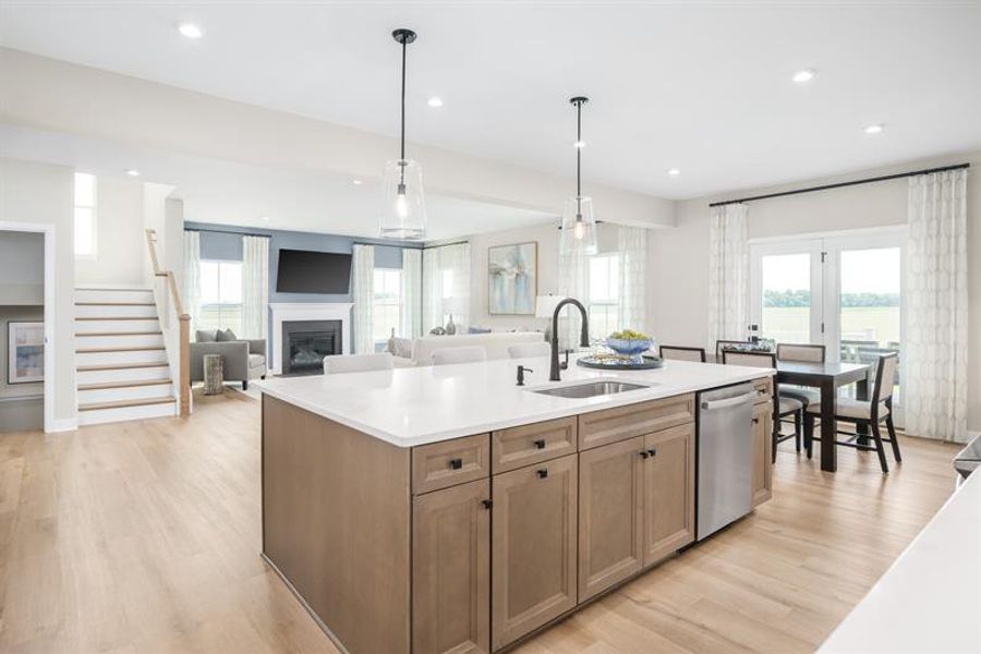 Representative furnished interior of a home built from the Normandy by Ryan Homes in Eagles Crest, Cornelia (Image 5).