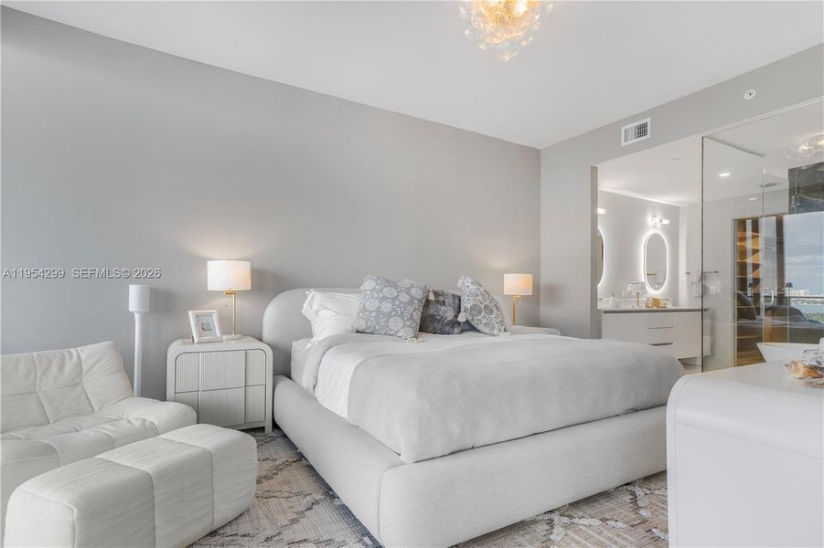 Furnished interior view inside a new home in , Miami (Image 28).