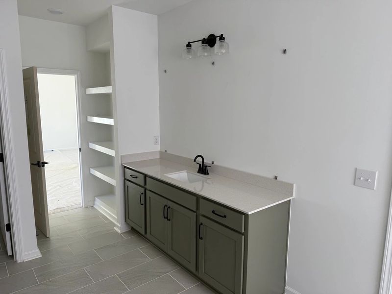 Primary Bath featuring the AW Collection® Rosemary - Organic textures meet bold design.