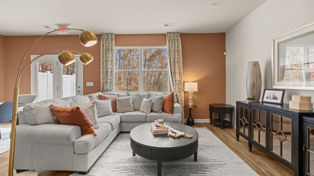 Representative furnished interior of a home built from the Stratford by D.R. Horton in Echo Glen, Stockbridge (Image 13).