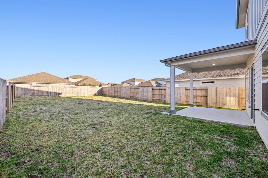 Exterior details and patio area of a home in Landing Meadows - Traditional Series, New Caney (Image 25). Exterior details and patio area of a home in Landing Meadows - Traditional Series, New Caney (Image 25).