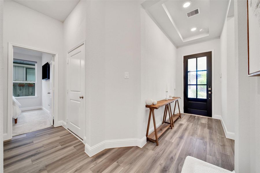 Furnished interior view inside a new home in The Highlands: Highland Duets, Porter (Image 5). Furnished interior view inside a new home in The Highlands: Highland Duets, Porter (Image 5).