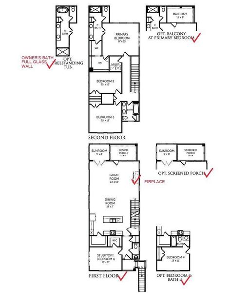 2D floor plan layout of this home in Central Park, Charleston, SC (Image 4).