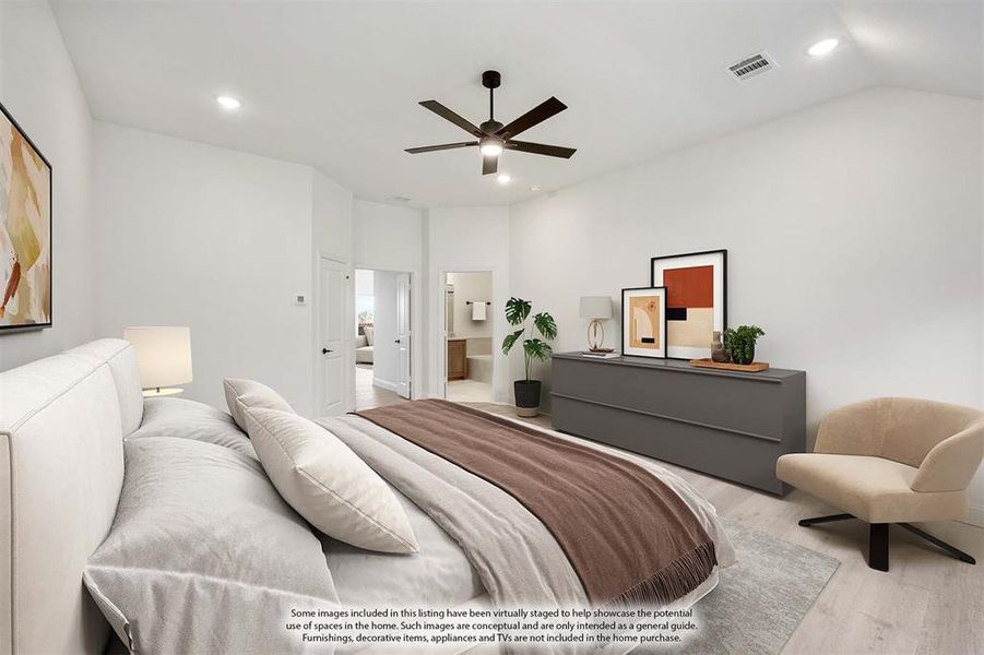 Furnished interior view inside a new home in Meadow Vista 60-65, Anna (Image 16). Furnished interior view inside a new home in Meadow Vista 60-65, Anna (Image 16).