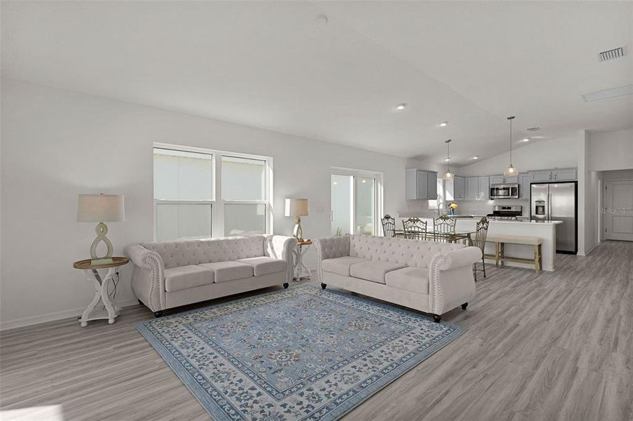 Furnished interior view inside a new home in , The Villages (Image 16). Furnished interior view inside a new home in , The Villages (Image 16).