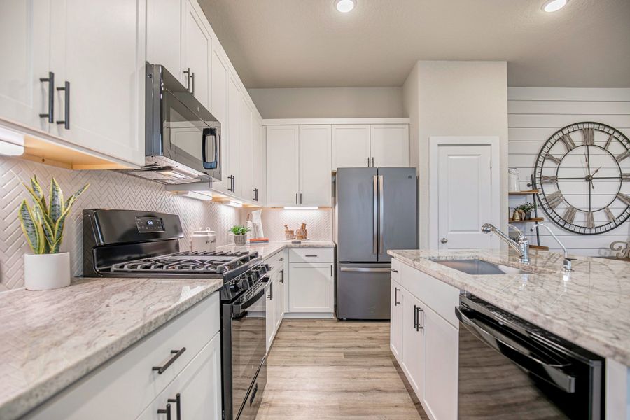 Furnished interior view inside a new home in Santa Rita Ranch, Liberty Hill (Image 8).