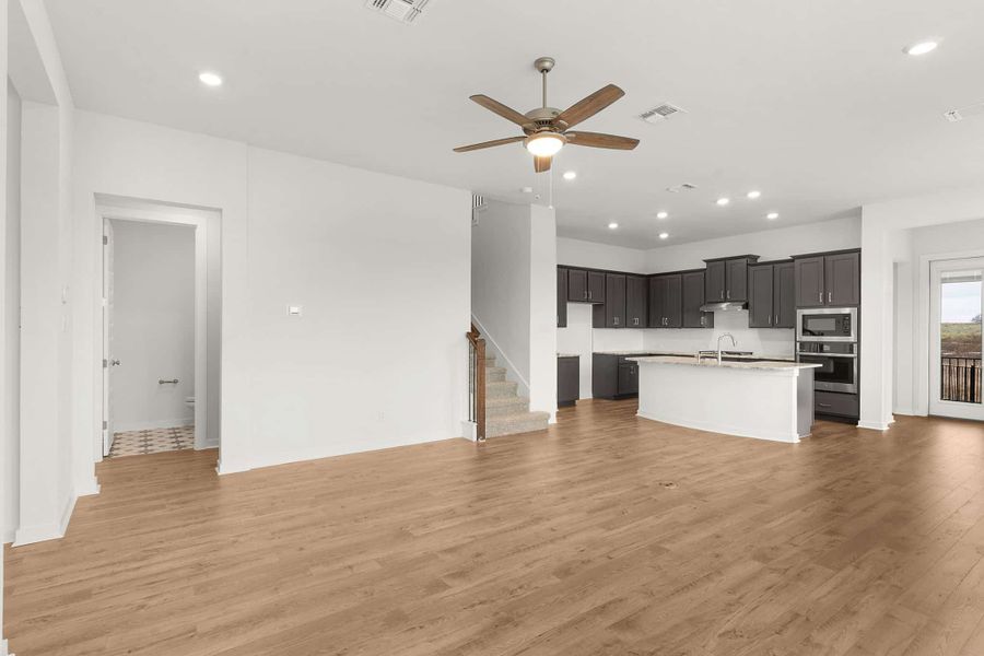 Spacious, unfurnished interior of a new home in The Grove at Blackhawk, Pflugerville (Image 12). Spacious, unfurnished interior of a new home in The Grove at Blackhawk, Pflugerville (Image 12).